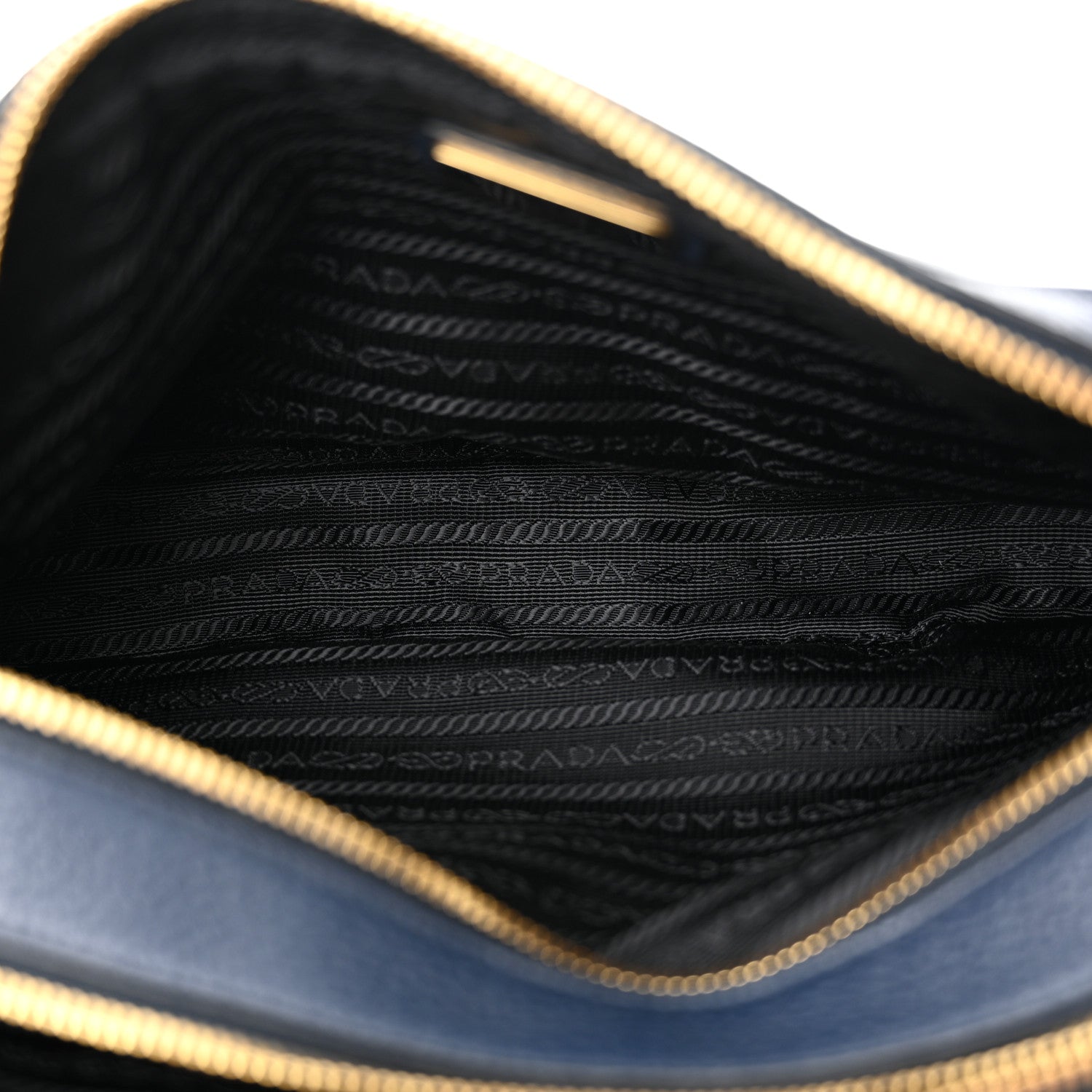 Prada Vitello Phenix Double Zip Crossbody Bag Baltico 6 of 13