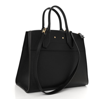 Louis Vuitton Taurillon City Steamer MM Black 3 of 9