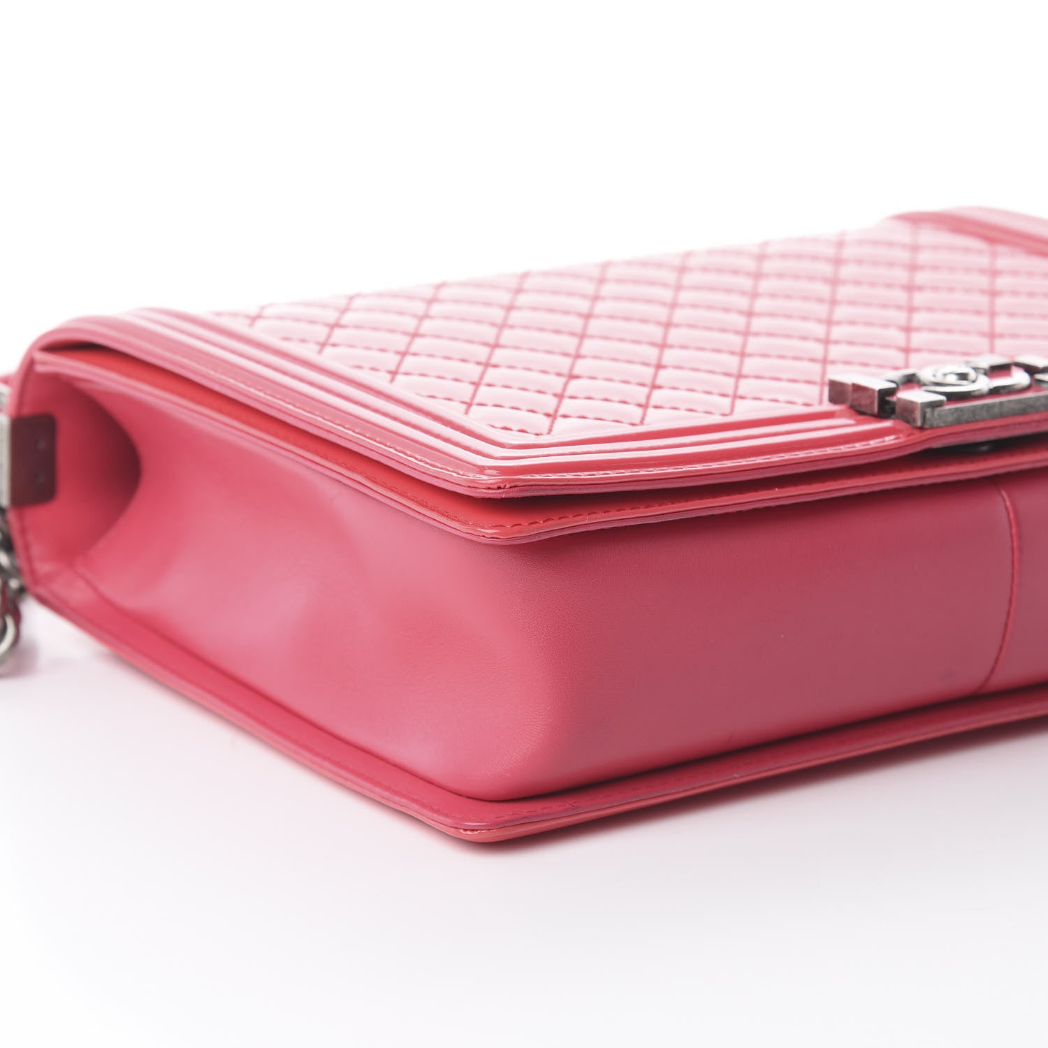 Chanel Patent Quilted Large Boy Flap Pink 5 of 9