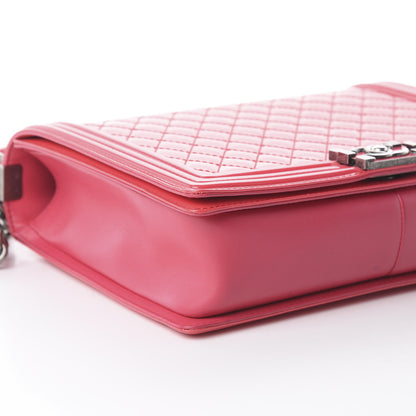 Chanel Patent Quilted Large Boy Flap Pink 5 of 9