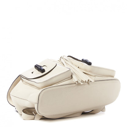 Gucci Cellarius Calfskin Medium Bamboo Backpack Mystic White 4 of 13