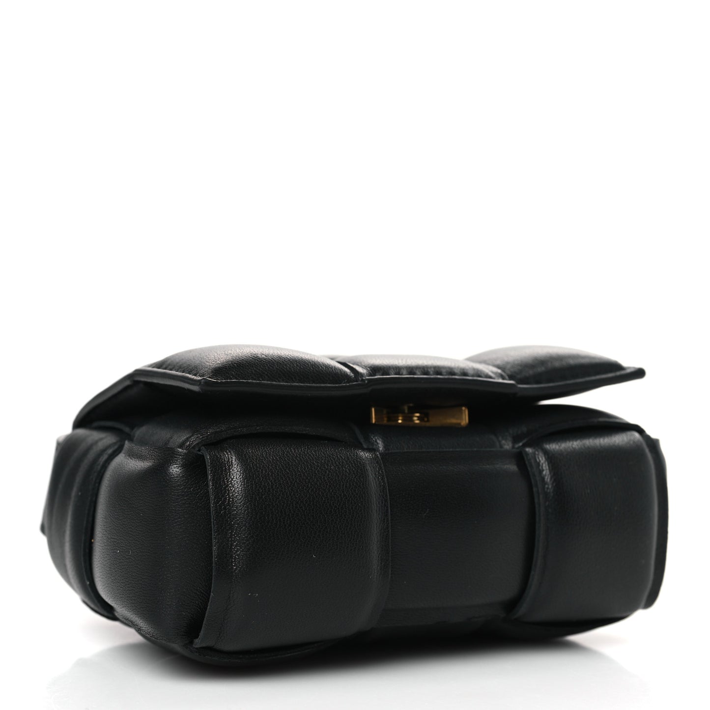 Lambskin Maxi Intreccio Padded Candy Cassette Crossbody Bag Black