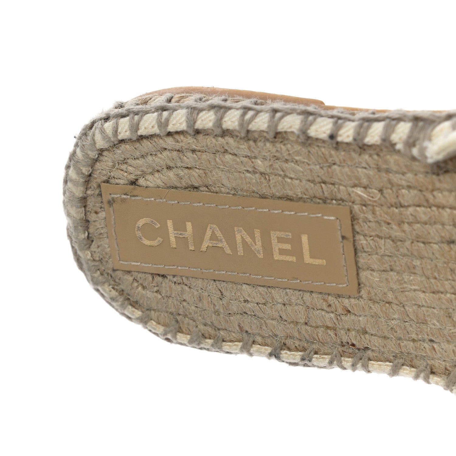 Chanel Denim CC Espadrille Mules 39 White Black 8 of 15