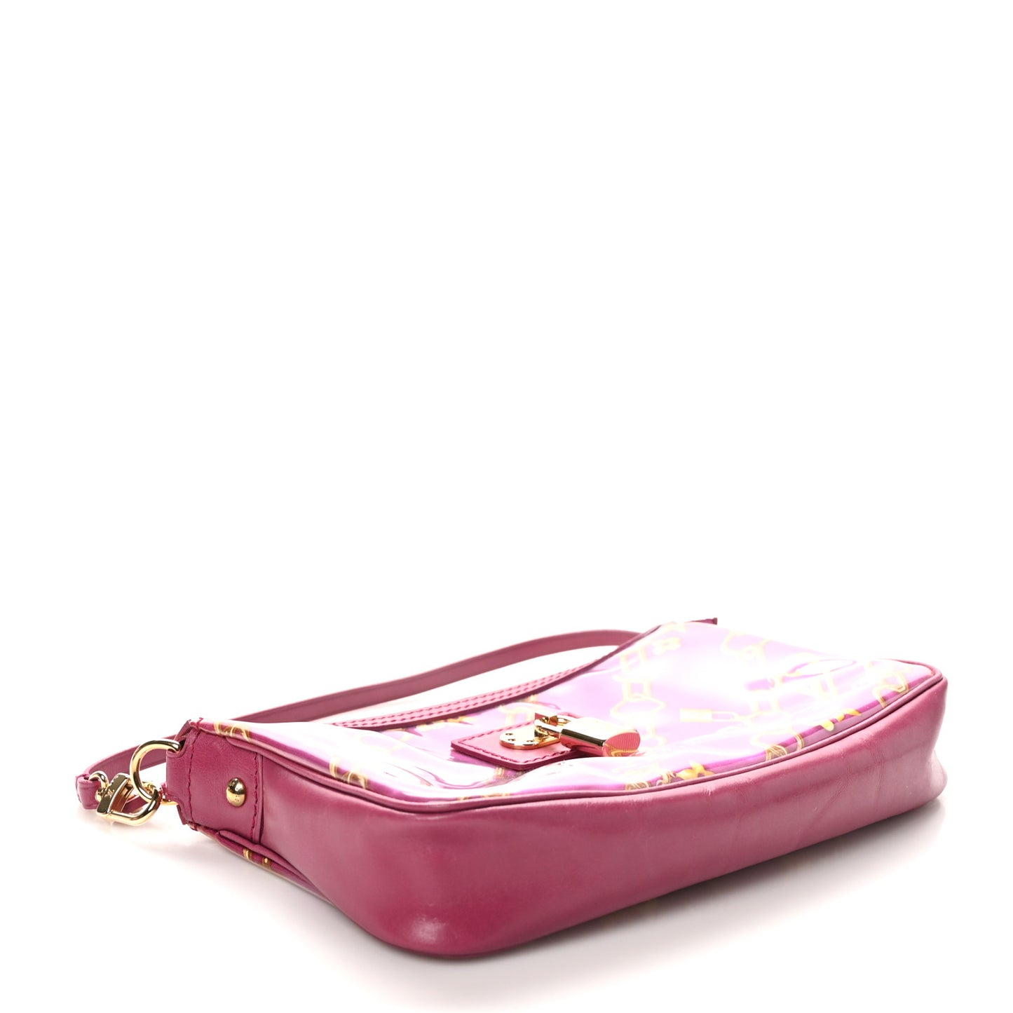 Monogram Charms Pochette Accessories Bag Fuchsia