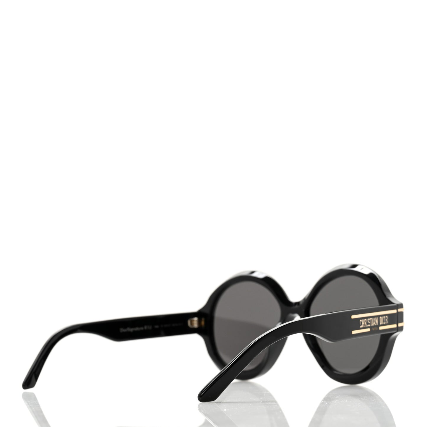 Diorsignature R1U Round Sunglasses Black