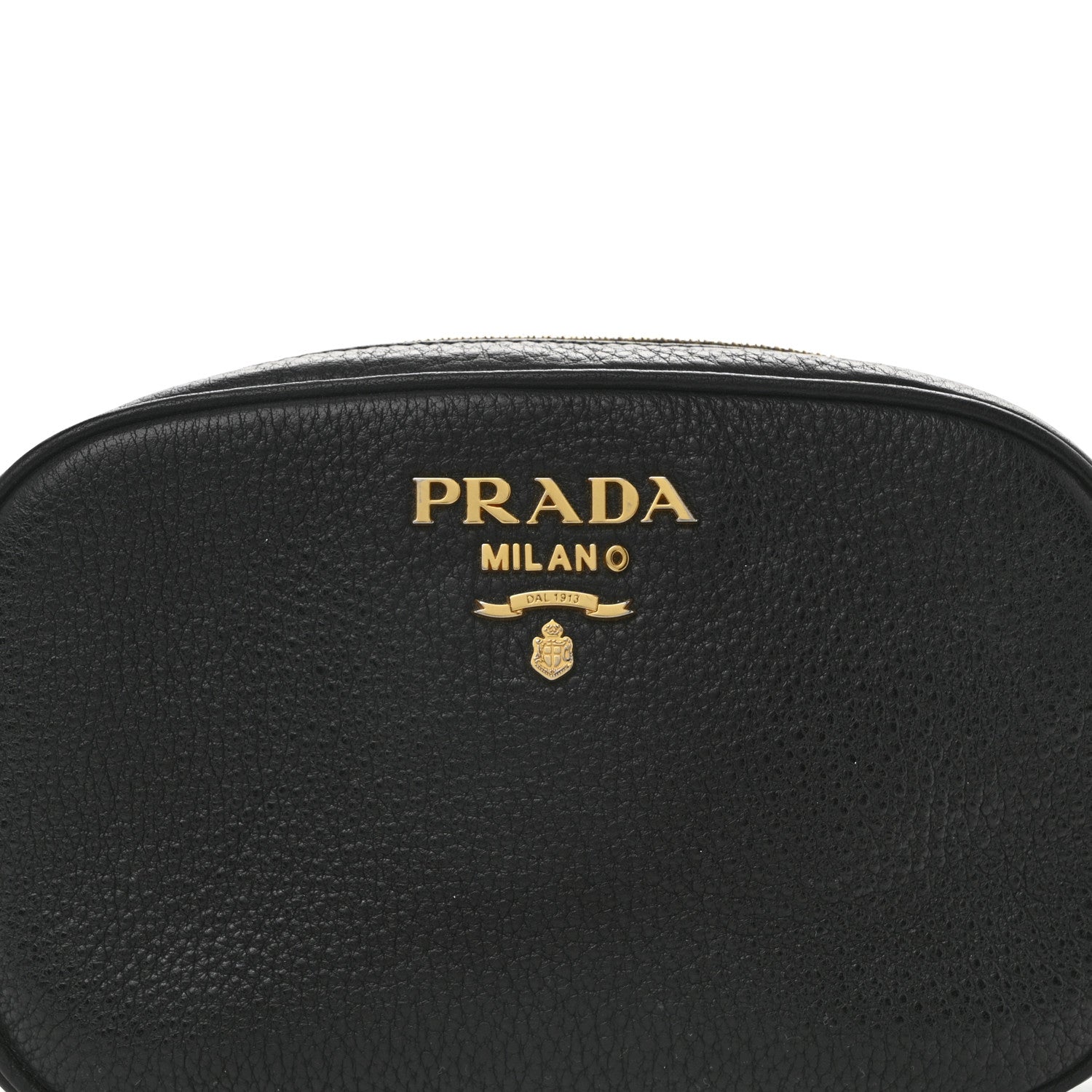Prada Vitello Daino Logo Belt Bag Black 8 of 12