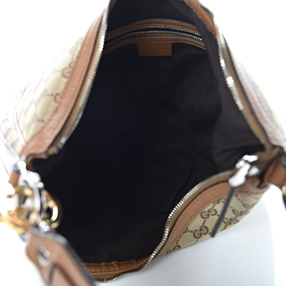 Gucci Monogram Medium GG Twins Hobo Tan 5 of 14