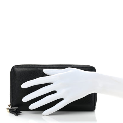 Gucci Pebbled Calfskin Soho Zip Around Wallet Black 2 of 8