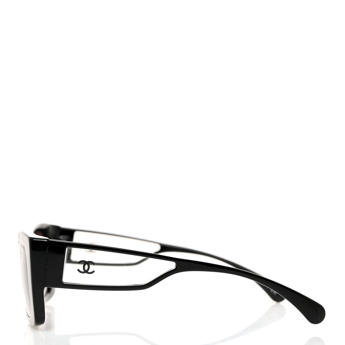 Acetate CC Rectangle Sunglasses 5430-A Black