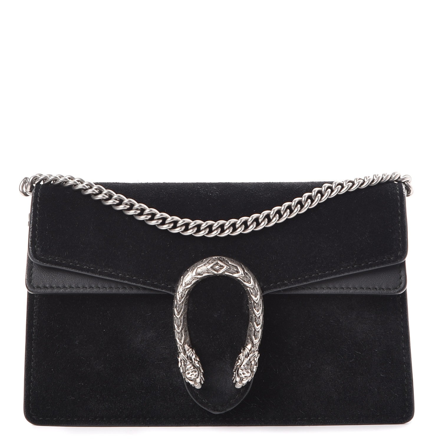 Gucci Velvet Super Mini Dionysus Shoulder Bag Black 1 of 8