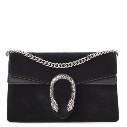 Gucci Velvet Super Mini Dionysus Shoulder Bag Black 1 of 8