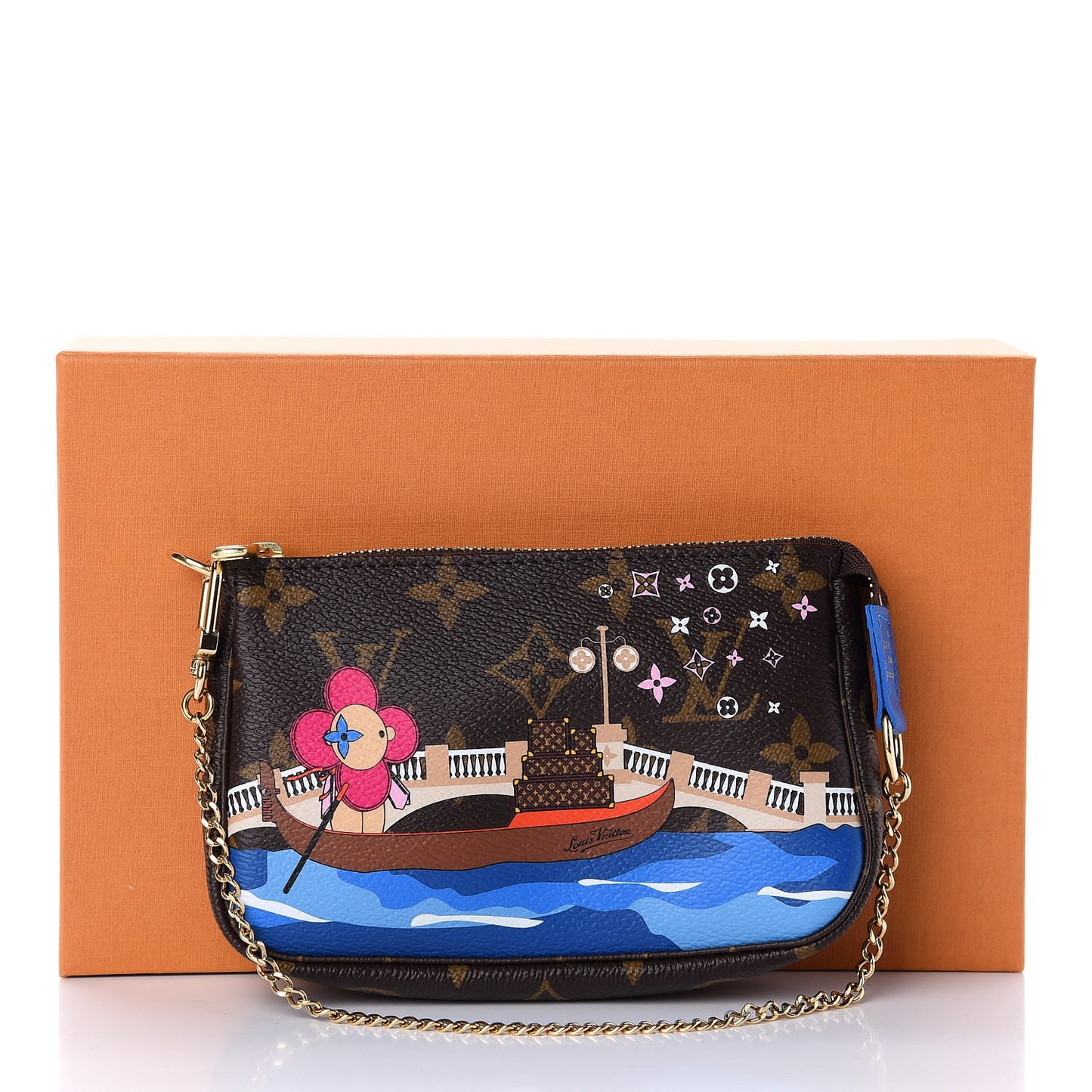 Monogram 2019 Christmas Animation Mini Venice Pochette Accessories Blue