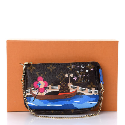 Louis Vuitton Monogram 2019 Christmas Animation Mini Venice Pochette Accessories Blue 10 of 10