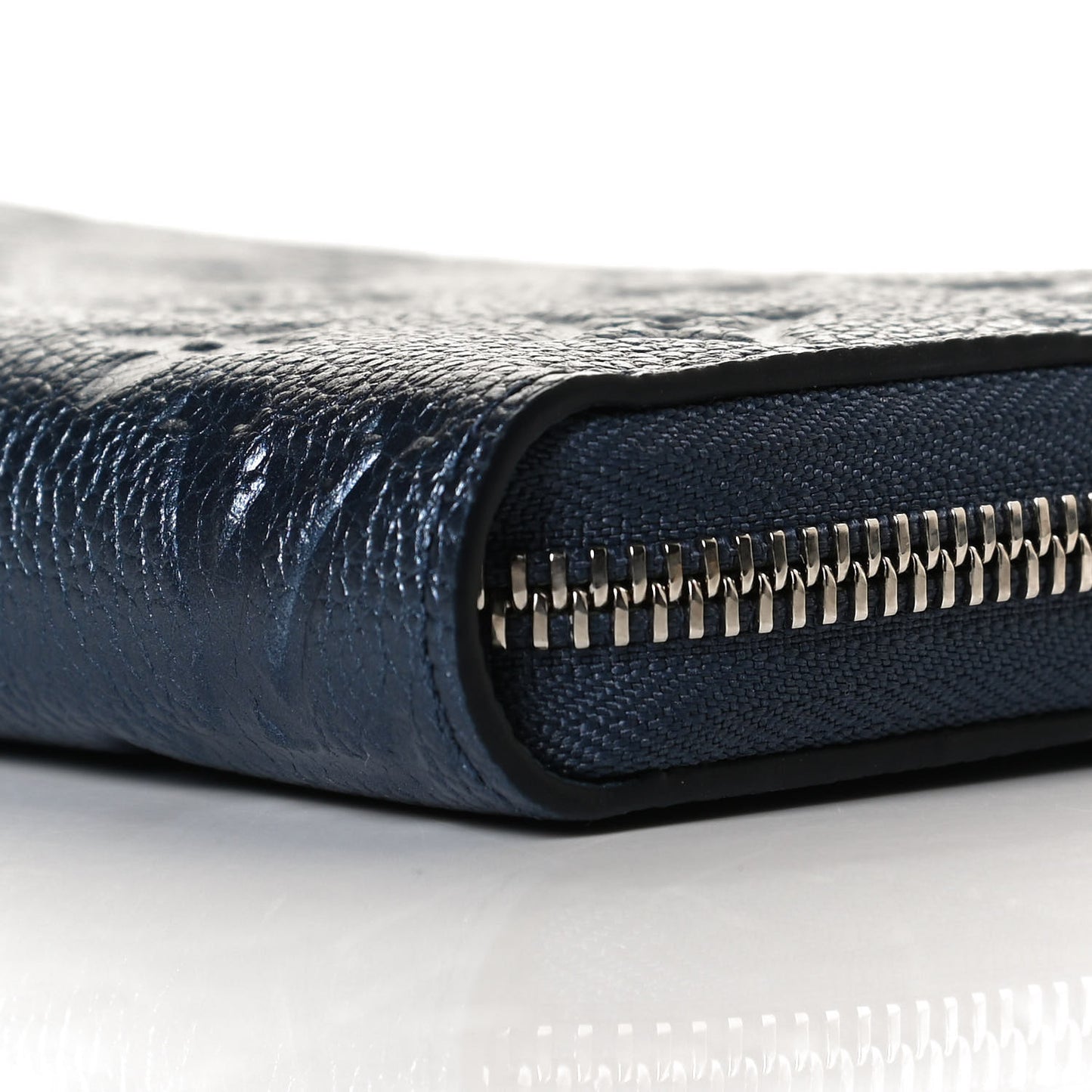 Metallic Empreinte Monogram Zippy Wallet Navy Nacre