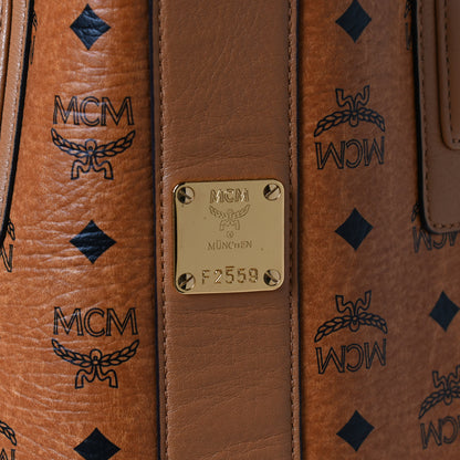 MCM Visetos Medium Liz Reversible Shopper Tote Cognac 9 of 20