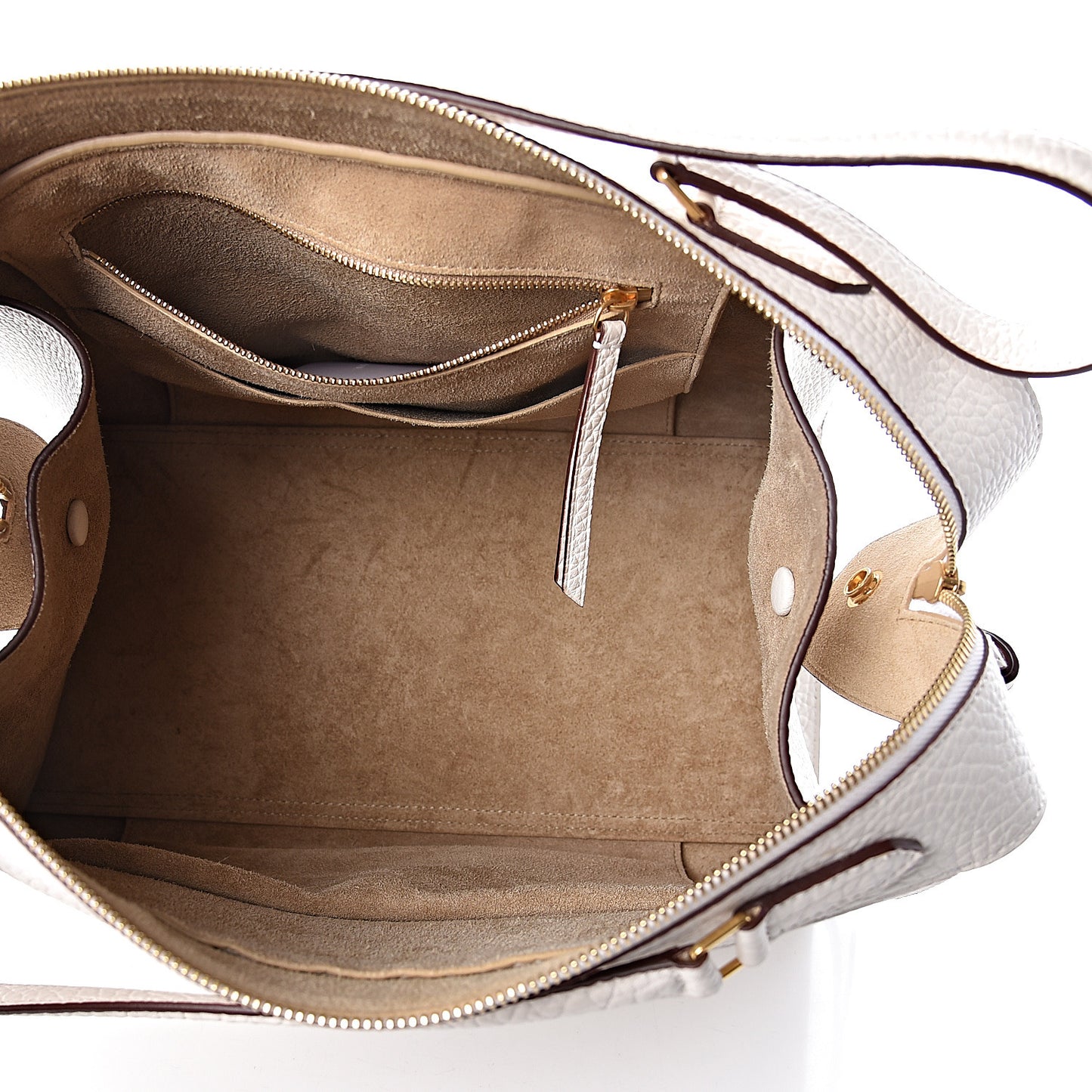 Bullhide Calfskin Medium Ring Bag White
