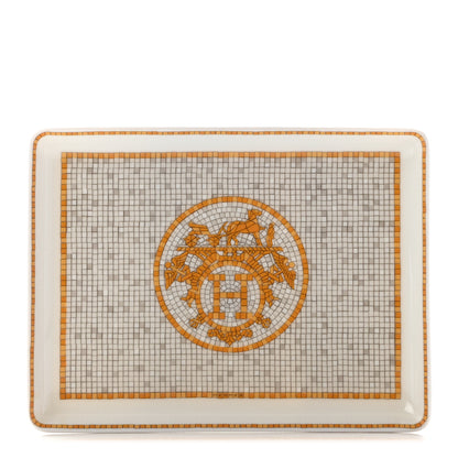 Hermes Porcelain Mosaique au 24 Gold Sushi Plate 1 of 6