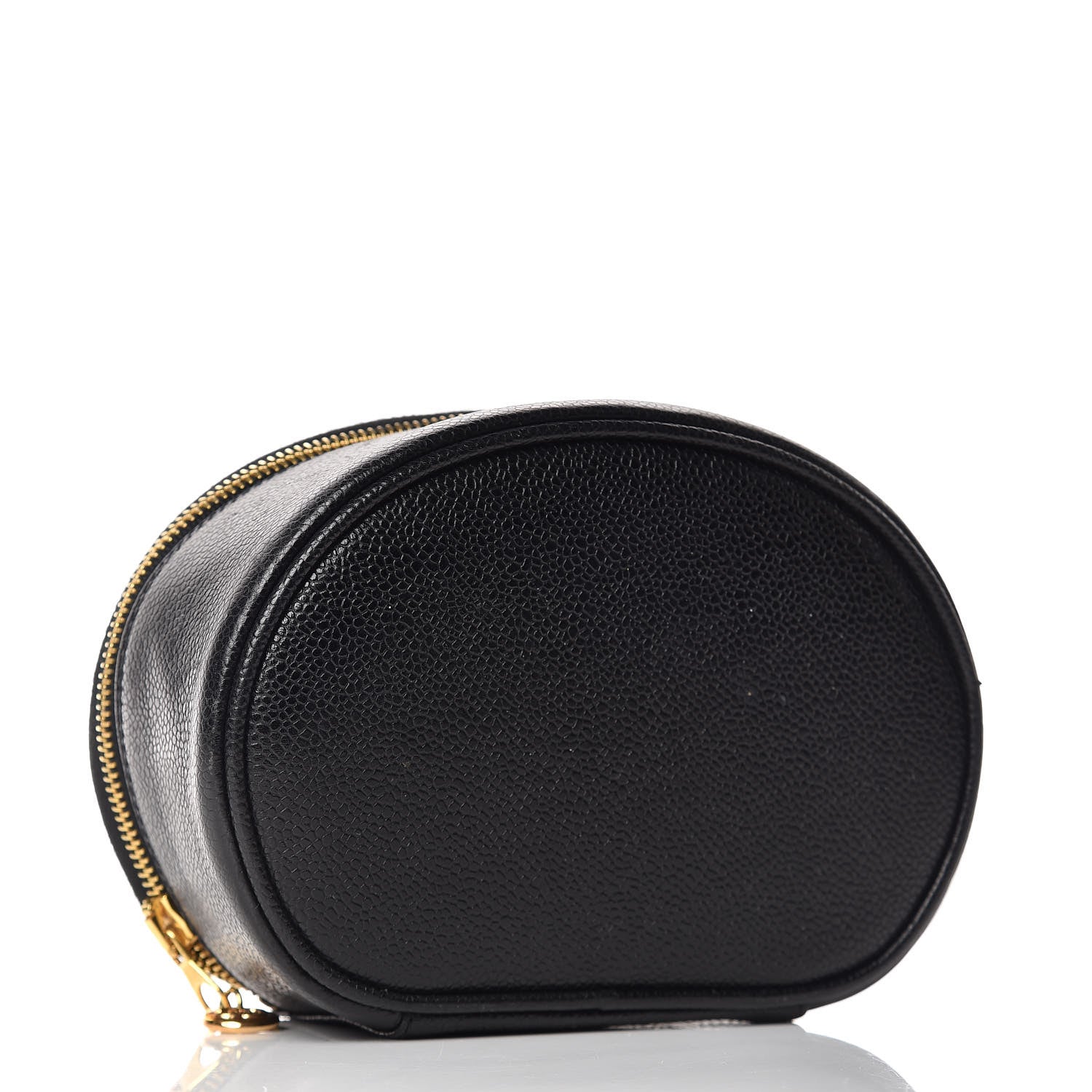 Chanel Caviar Round Jewelry Travel Case Black 4 of 11