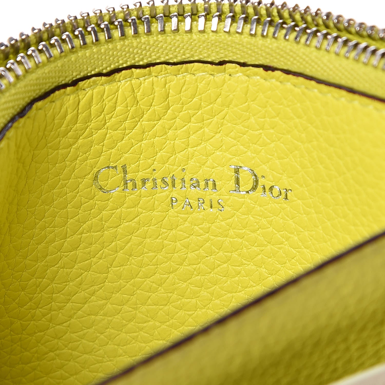 Christian Dior Bullcalf Tri-Color Diorissimo Card Holder Vert Acide 6 of 9