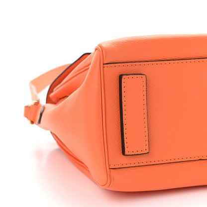 Versace Calfskin Medium La Medusa Top Handle Handbag Orange 7 of 8