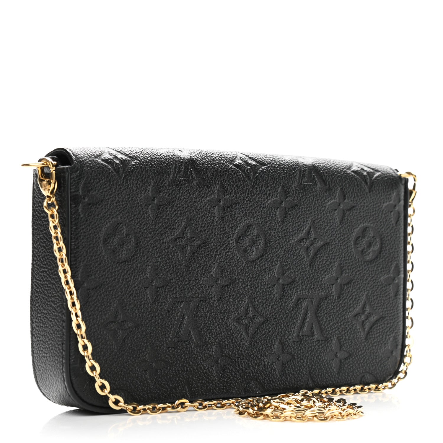 Louis Vuitton Empreinte Pochette Felicie Chain Wallet Black 4 of 10