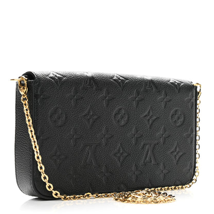 Louis Vuitton Empreinte Pochette Felicie Chain Wallet Black 4 of 10