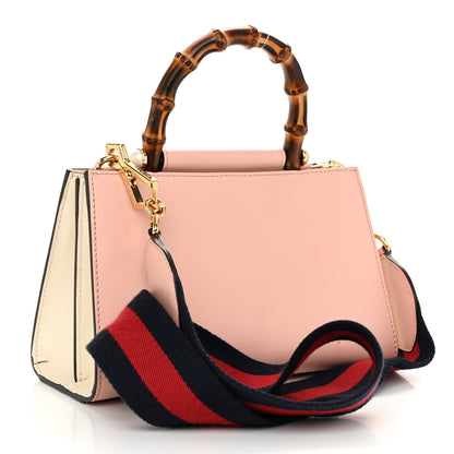 Gucci Nappa Bamboo Web Mini Nymphaea Top Handle Bag Perfect Pink Mystic White 3 of 11