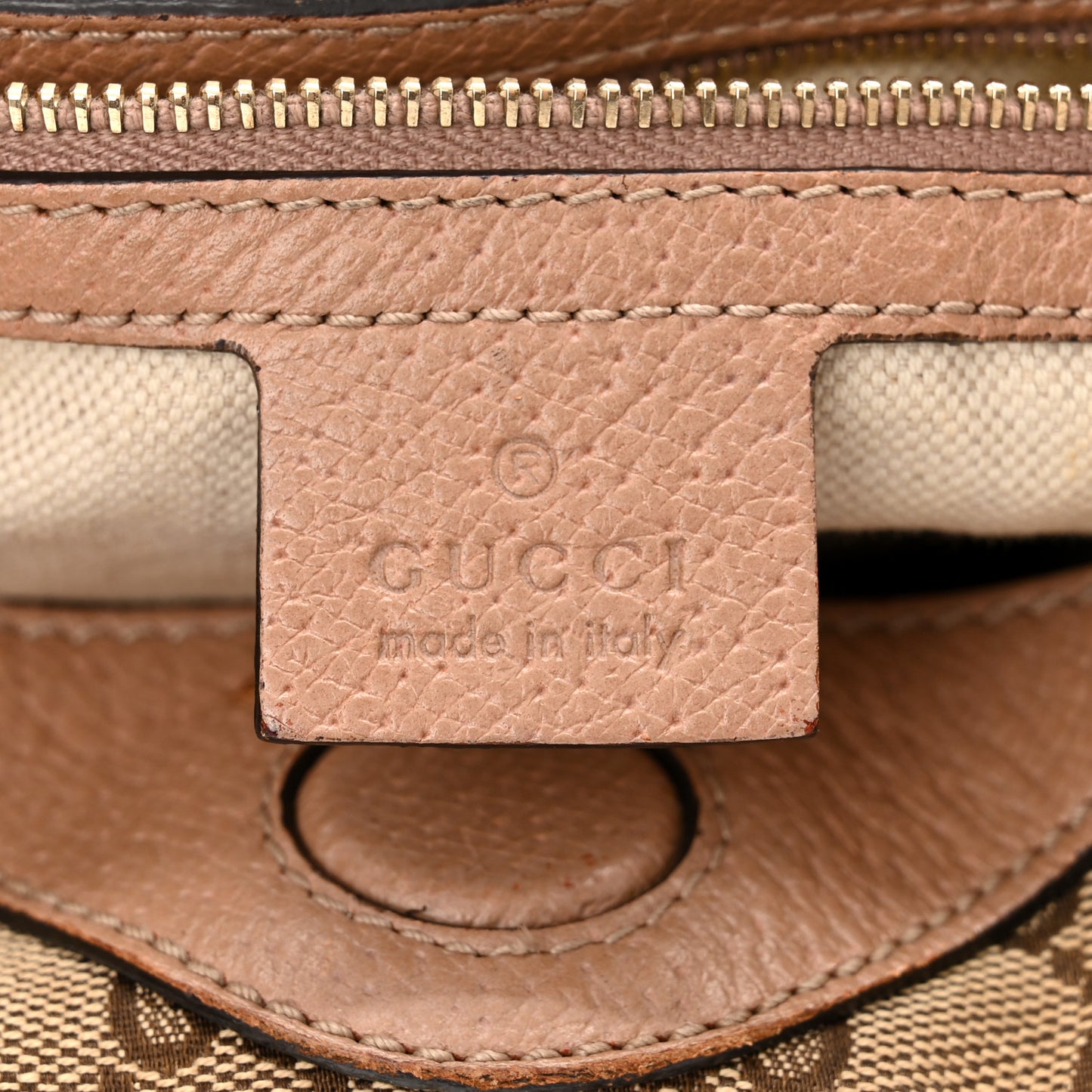 Monogram Medium Bree Foldover Tote Beige Soft Pink