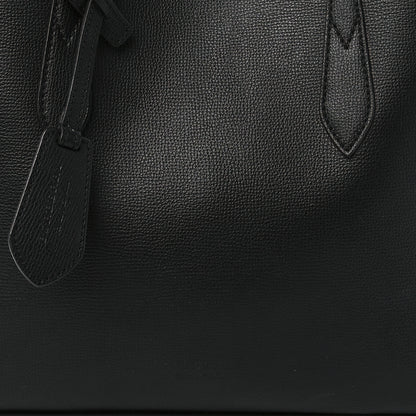 Burberry Grainy Calfskin Haymarket Check Small Reversible Tote Black 18 of 22
