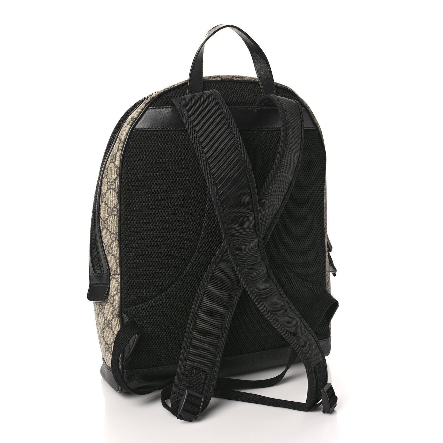 GG Supreme Monogram Medium Backpack Black