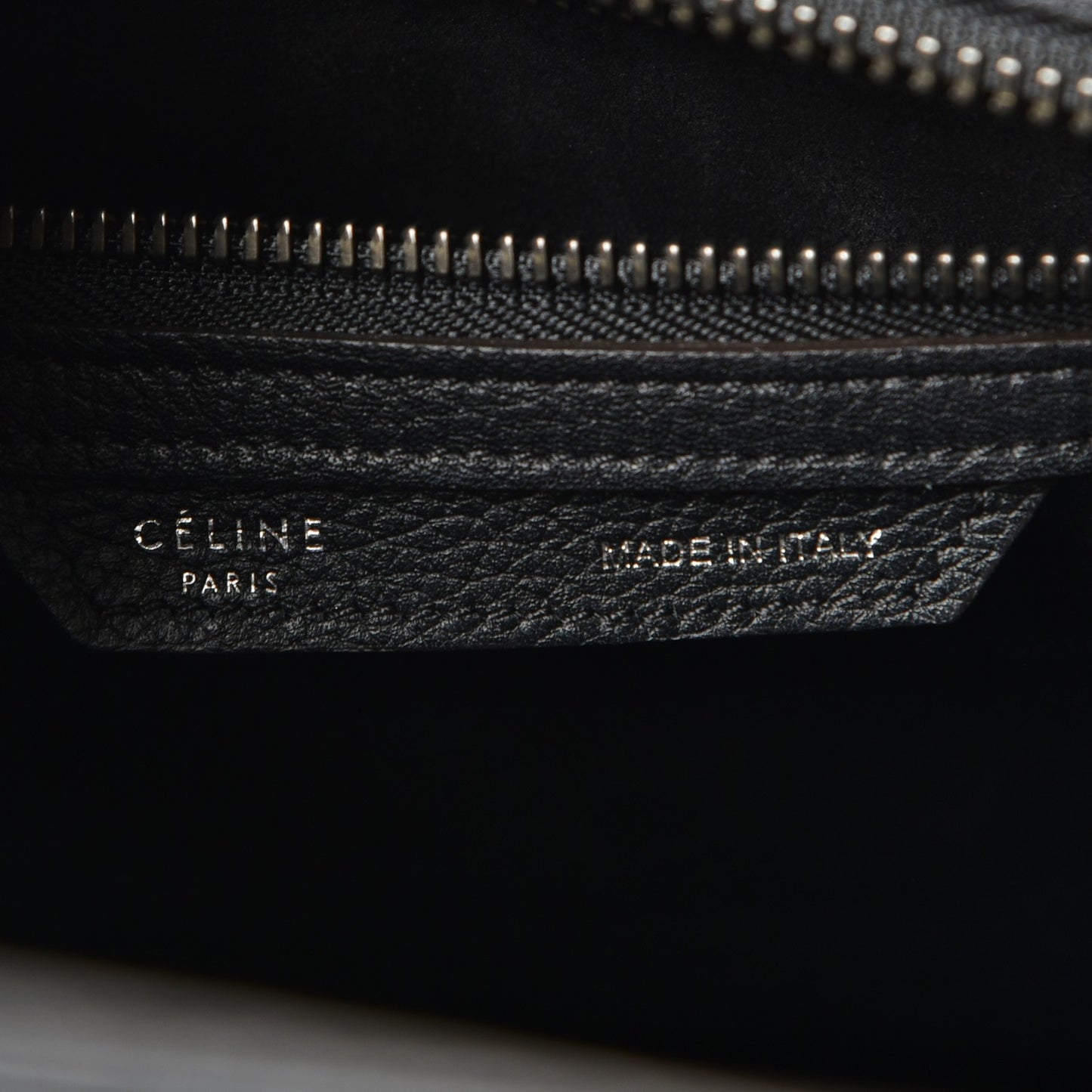Drummed Calfskin Micro Luggage Black