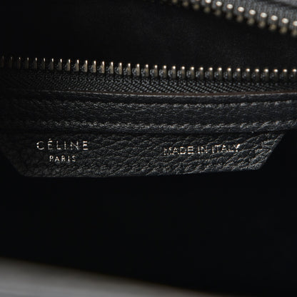 Celine Drummed Calfskin Micro Luggage Black 6 of 7