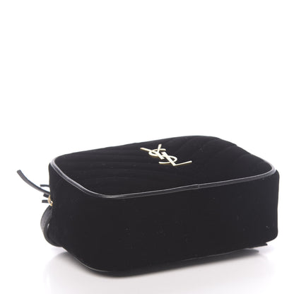 Saint Laurent Velour Matelasse Monogram Lou Belt Bag Black 4 of 10