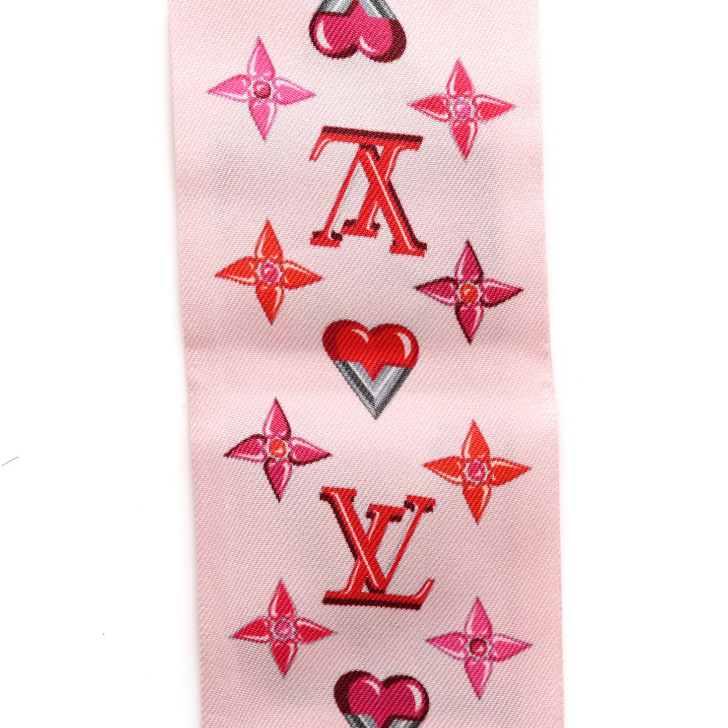 Silk Lucky Monogram BB Bandeau Rose Pop