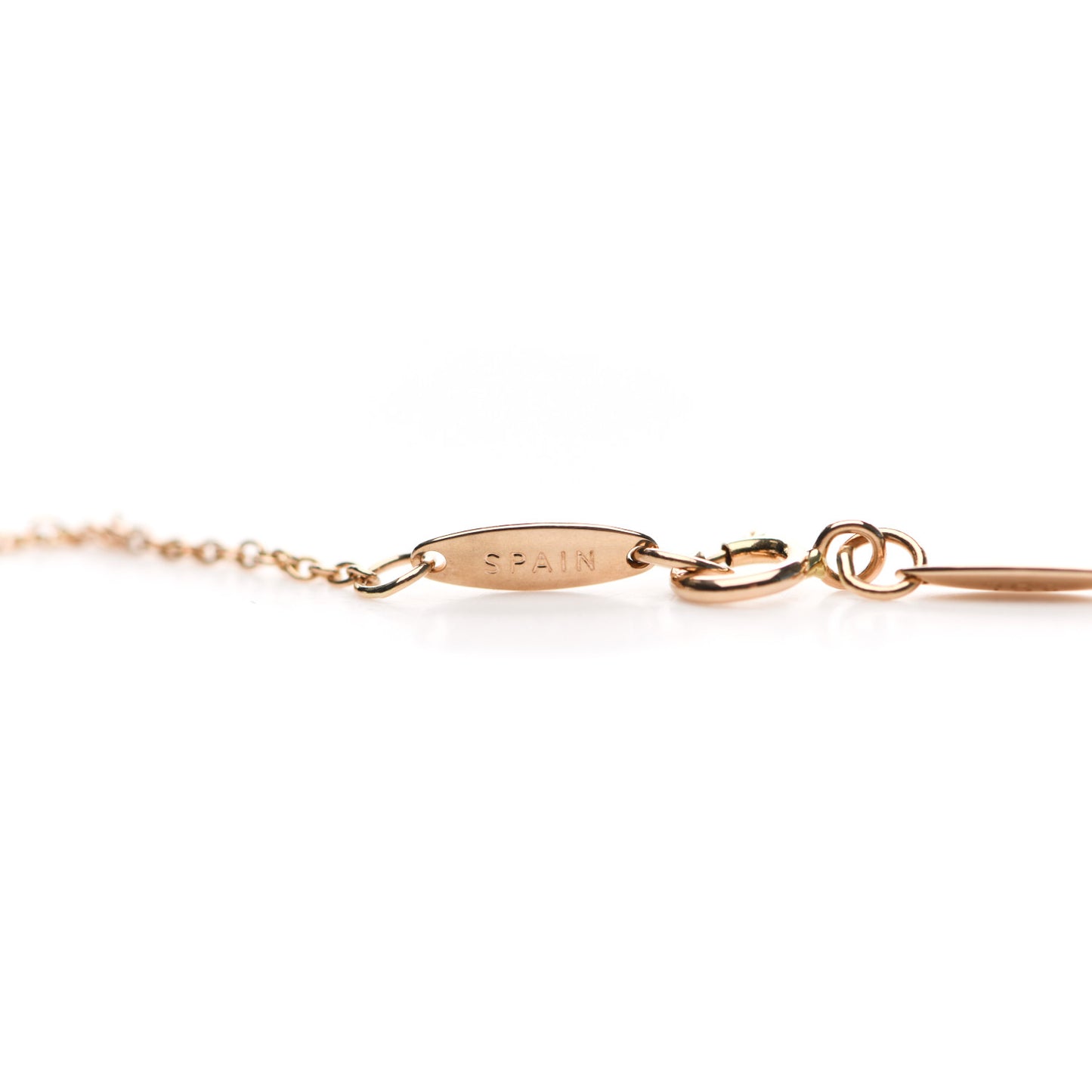 18K Rose Gold Diamond .03ct Elsa Peretti Diamonds by the Yard Pendant Necklace