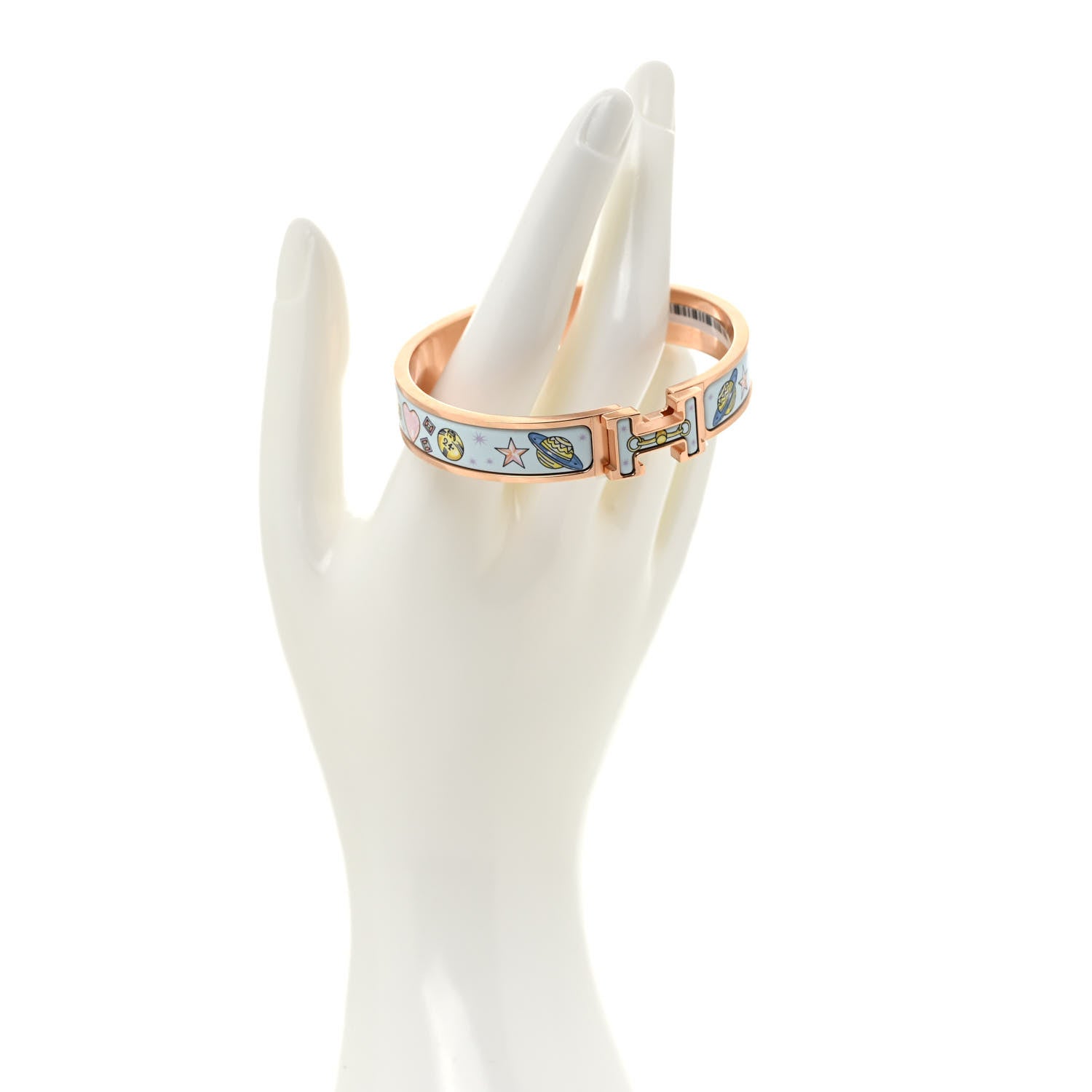 Hermes Enamel Printed Chorus Stellarum Narrow Clic Clac H Bracelet GM Hypno 2 of 5