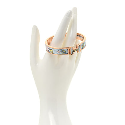 Hermes Enamel Printed Chorus Stellarum Narrow Clic Clac H Bracelet GM Hypno 2 of 5