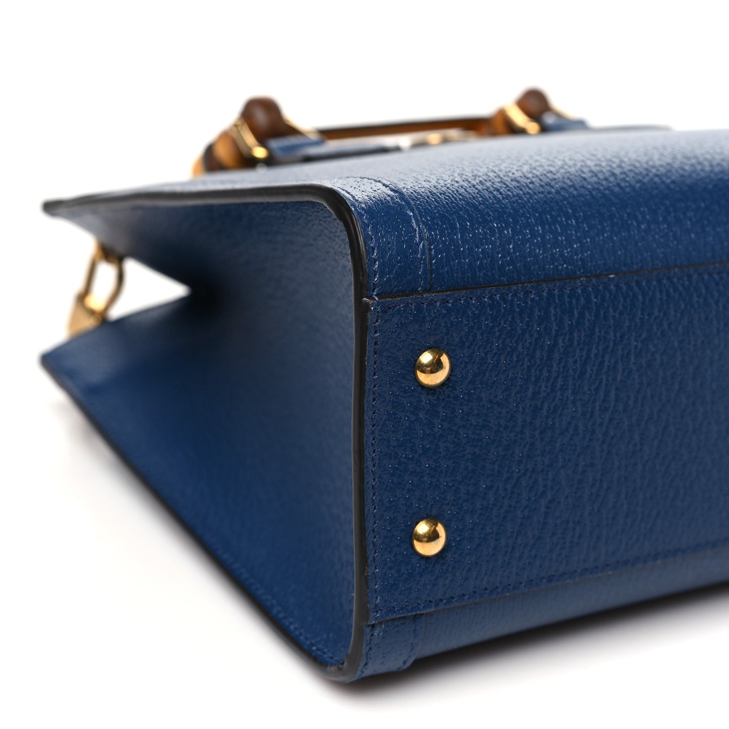 Textured Dollar Calfskin Web Small Diana Tote Bag Royal Crop
