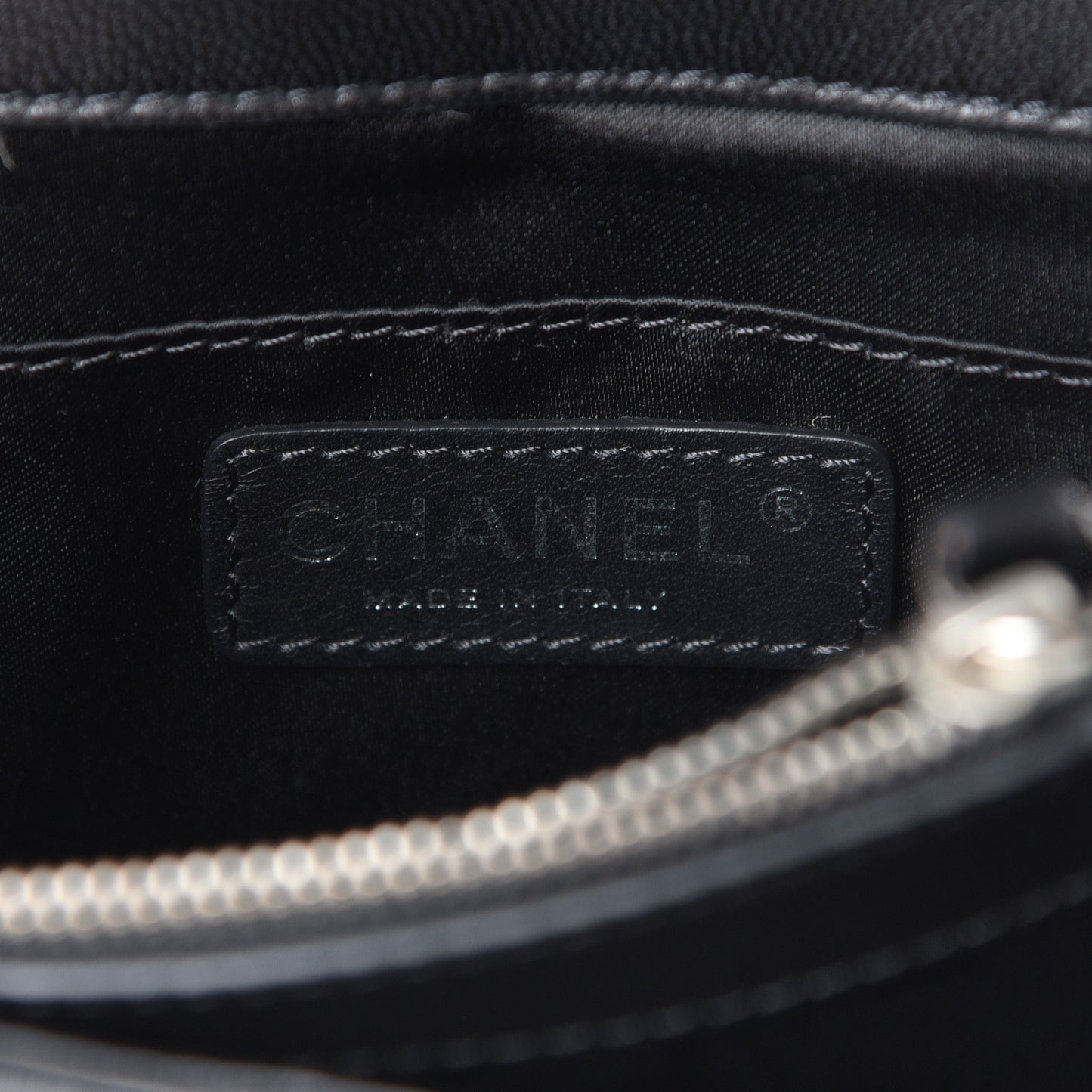 Lambskin Quilted Mini Graphic Flap Bag Black White