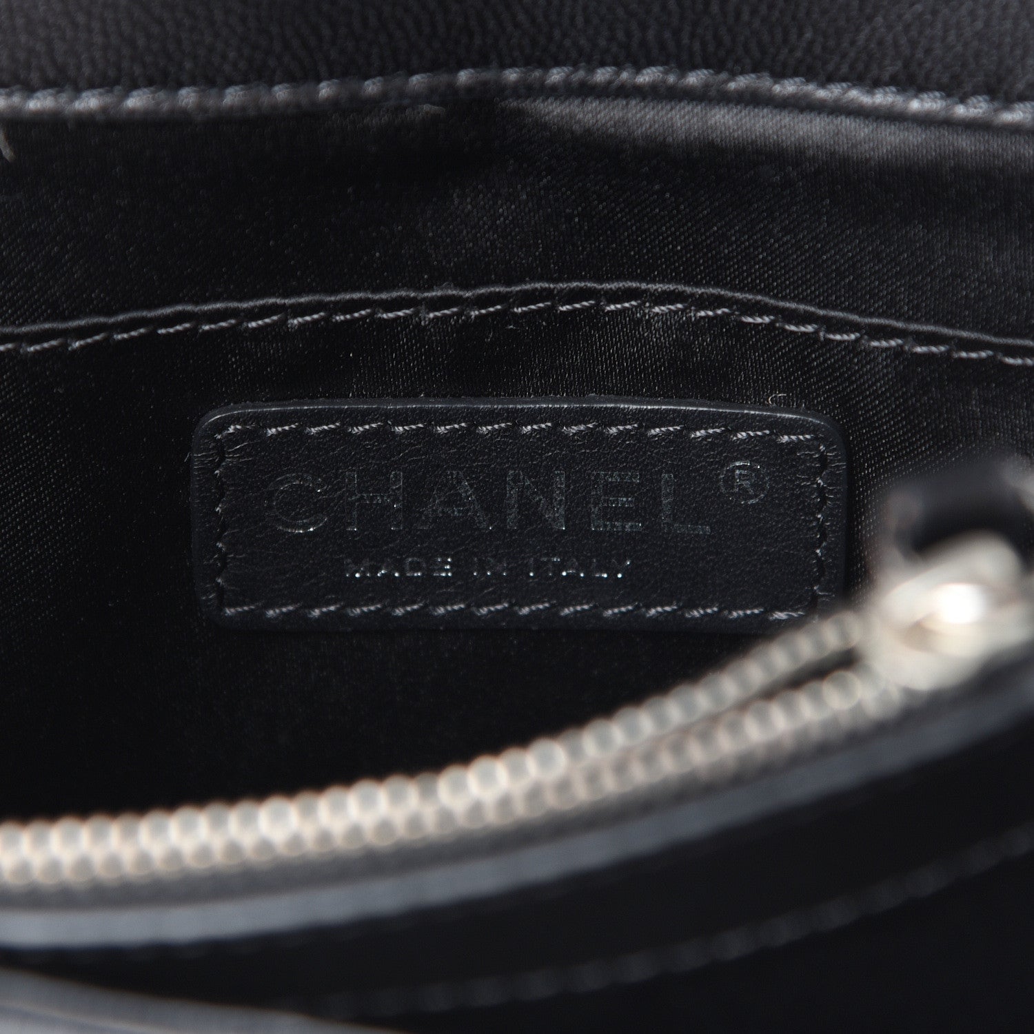 Chanel Lambskin Quilted Mini Graphic Flap Bag Black White 5 of 9