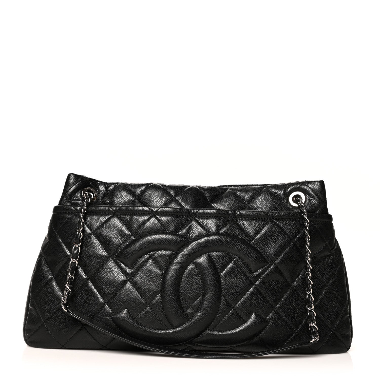 Chanel Caviar Quilted CC Timeless Soft Tote Black 1 of 12