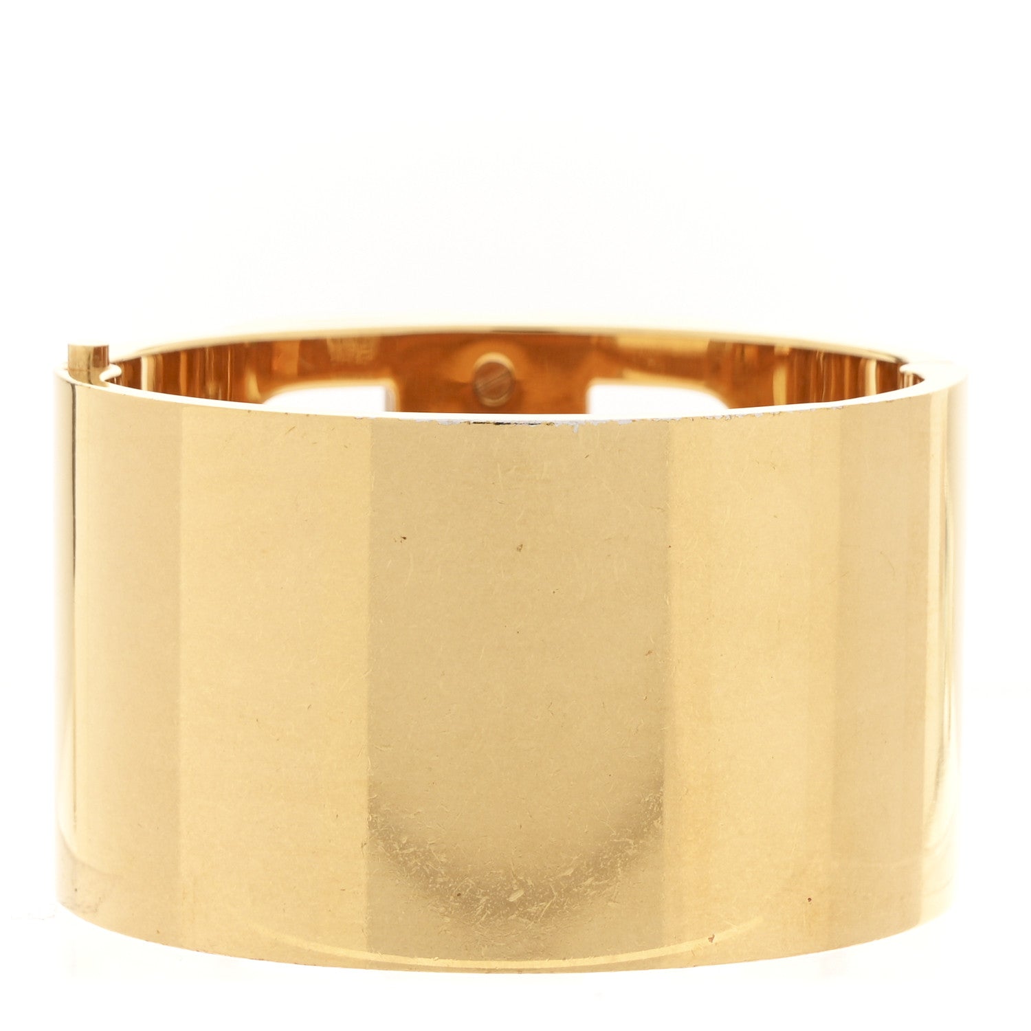 Balenciaga Metal Crystal BB Cuff Bracelet S Gold 3 of 5