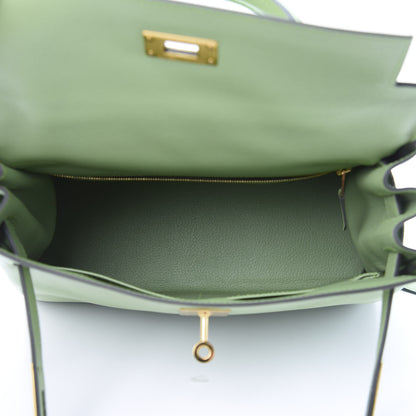 Hermes Evercolor Kelly Retourne 28 Vert Criquet 5 of 13