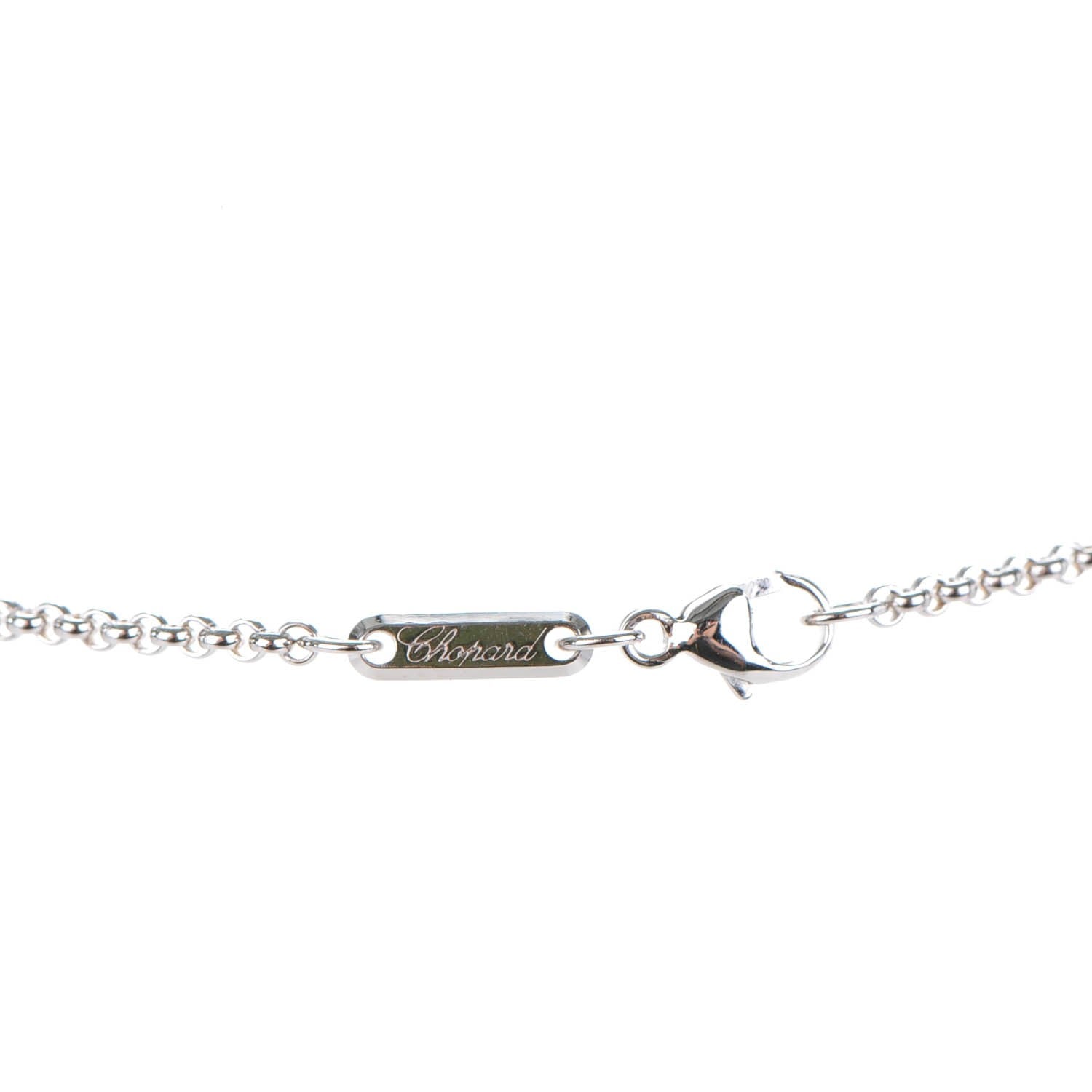 Chopard 18K White Gold Happy Diamonds Cross Pendant Necklace 5 of 5