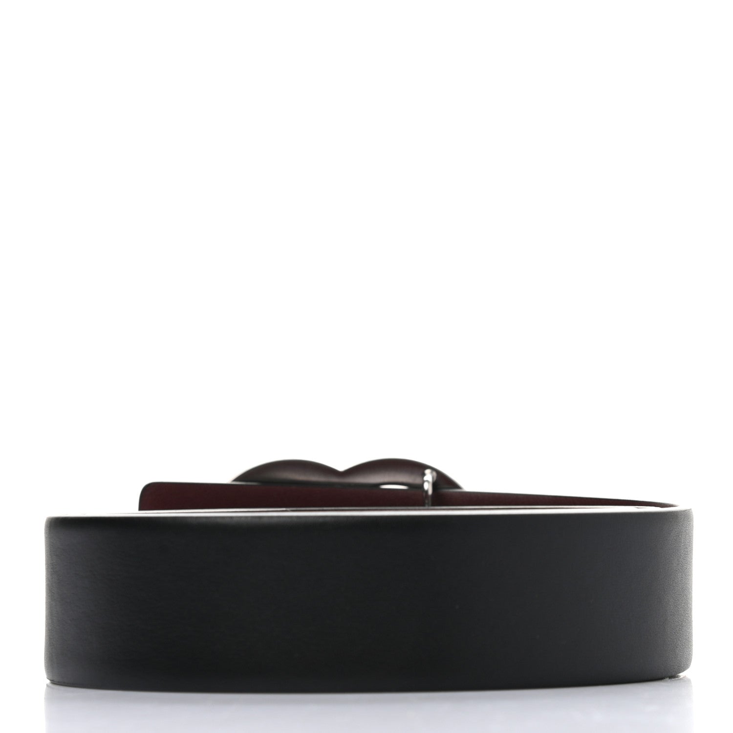 Chanel Calfskin CC Reversible Belt 90 Black Burgundy 2 of 6
