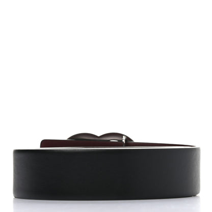 Chanel Calfskin CC Reversible Belt 90 Black Burgundy 2 of 6