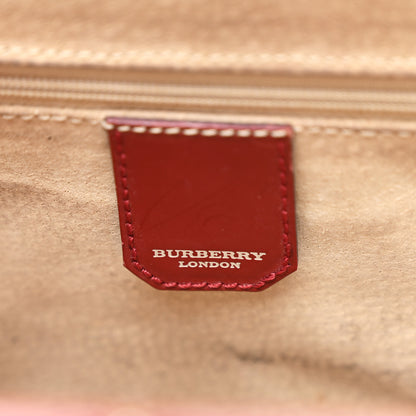Burberry Haymarket Check Shoulder Bag Red 6 of 14