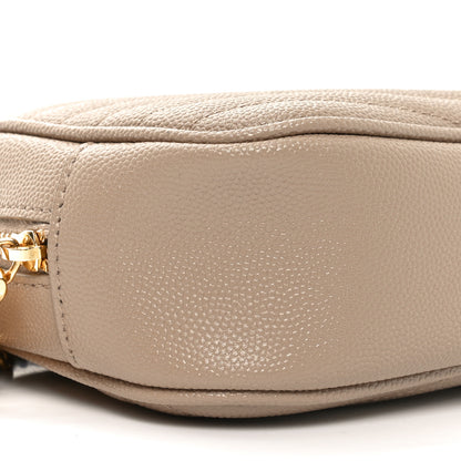 Saint Laurent Grain De Poudre Matelasse Monogram Mini Lou Camera Bag Dark Beige 9 of 11