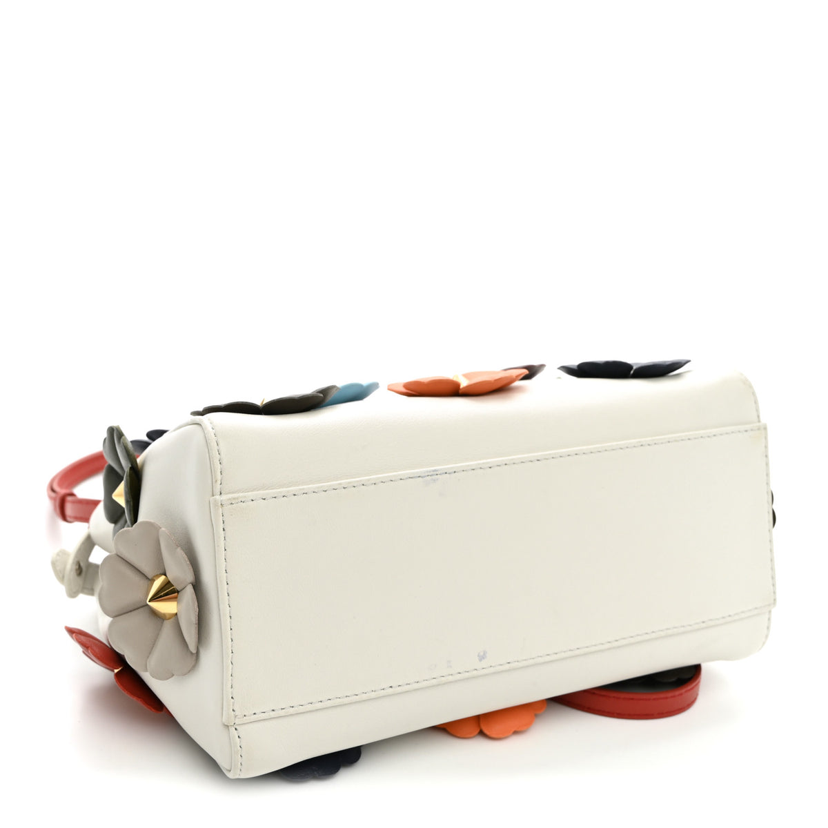 Nappa Flowerland Mini Peekaboo Iconic Satchel White Ice Multicolor