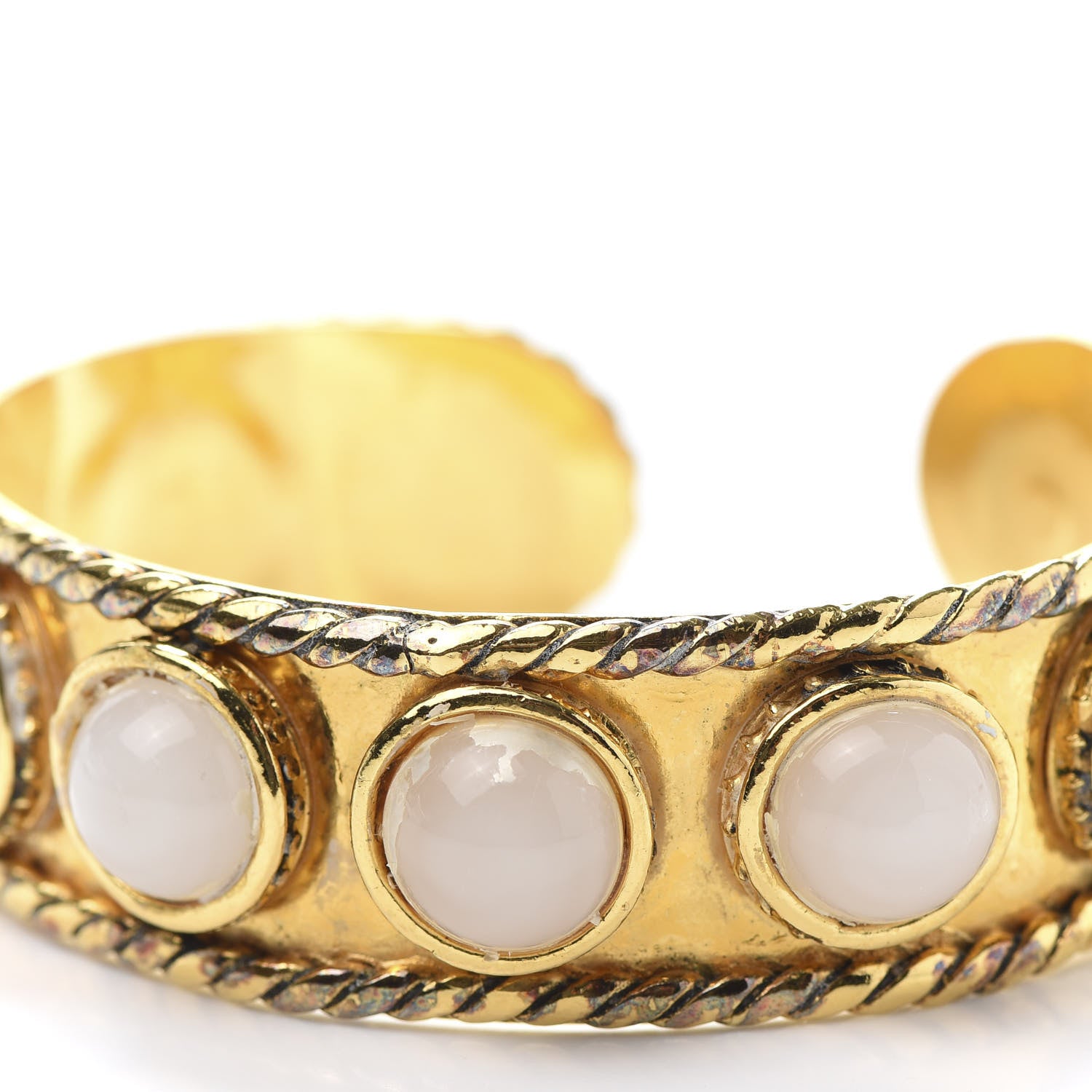 Chanel Pearl Braided Cuff Gold 6 of 7